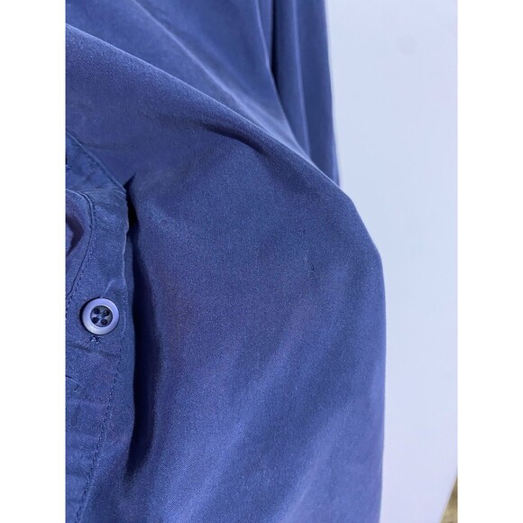 Susan Graver Tunic Top 2XP Blue Beachy Relaxed Boho Casual High Low Brunch Soft - Picture 6 of 12